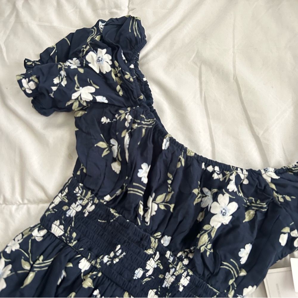 Hollister Navy Floral Dress